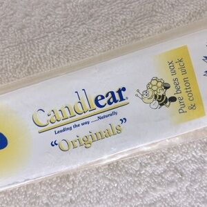 Candlear Handmade Bees Wax Cotton Wick Ear Candles x4